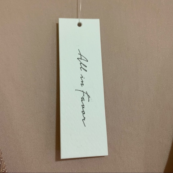 All in Favor Mauve Metallic Shimmering V-Neck Long Sleeve Dress. Size Small - Picture 11 of 14